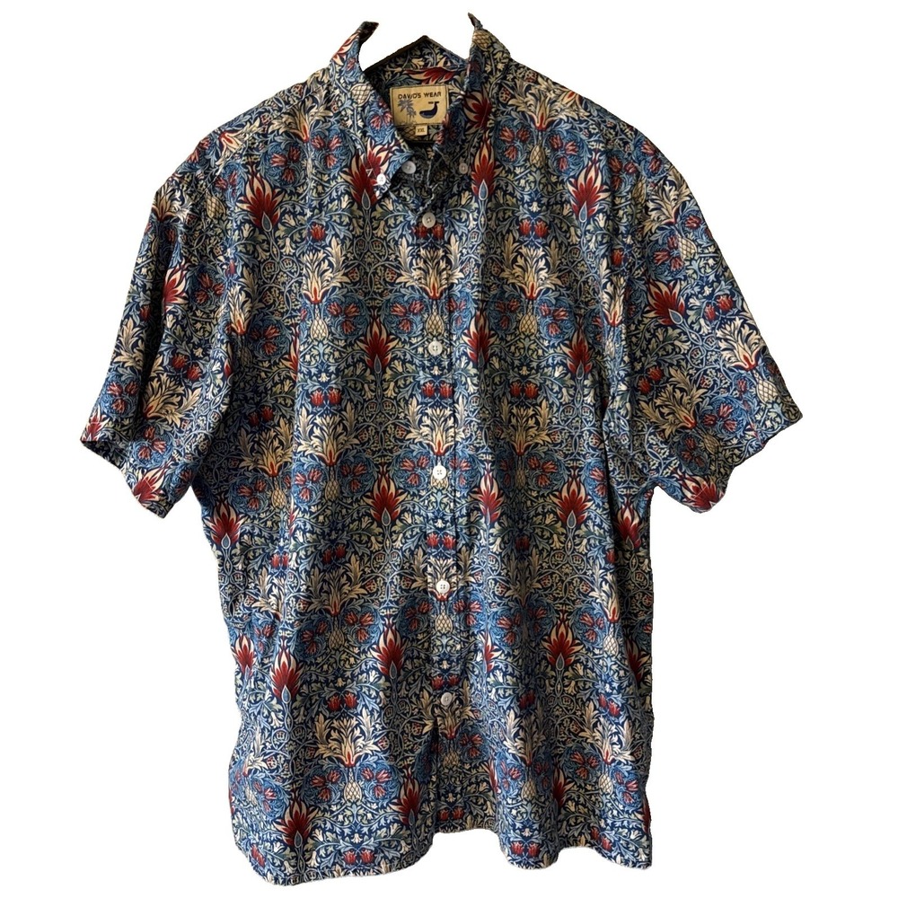 Yiume David's Wear Mens Multicolor Floral SS Button Down Shirt XXL